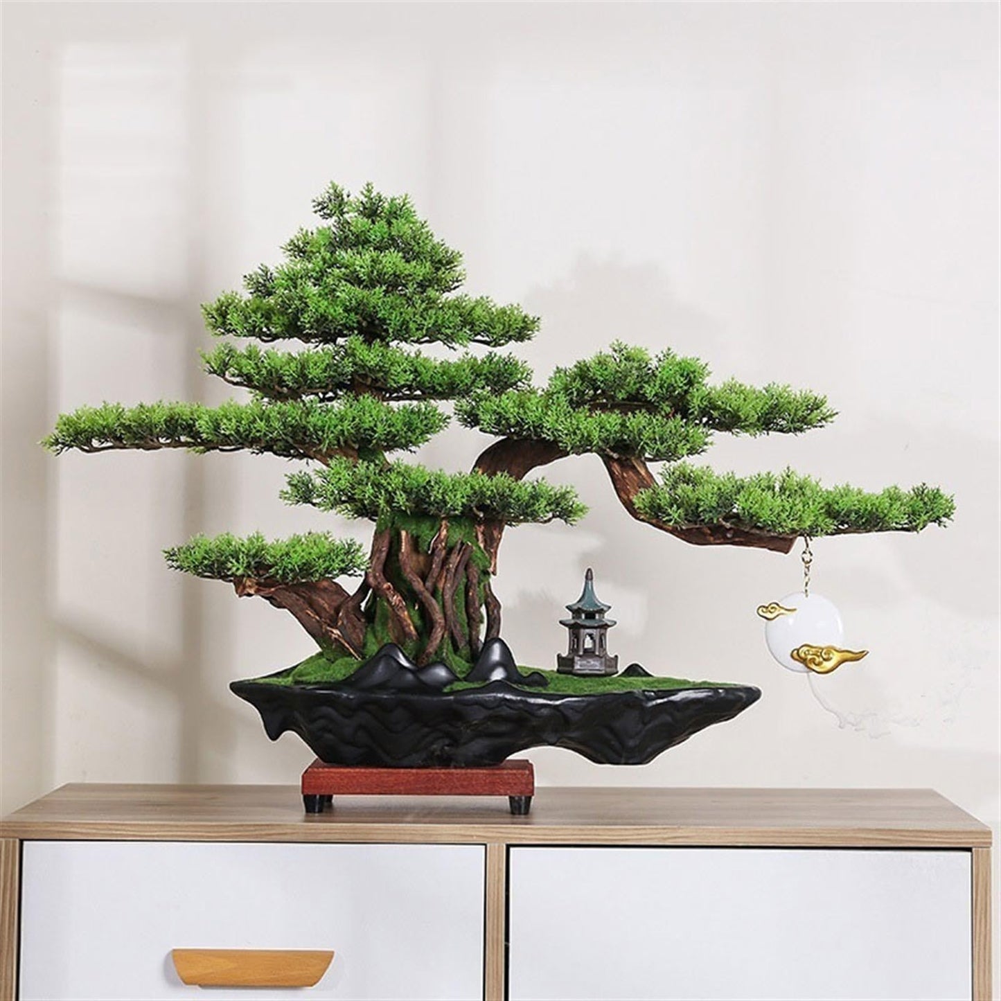 WANGHAI2024M Artificial Trees Hotel Living Room Desktop Ornaments Simulation Tree Bonsai Modeling High-end Luxury Fake Greenery Landscaping Artificial Bonsai