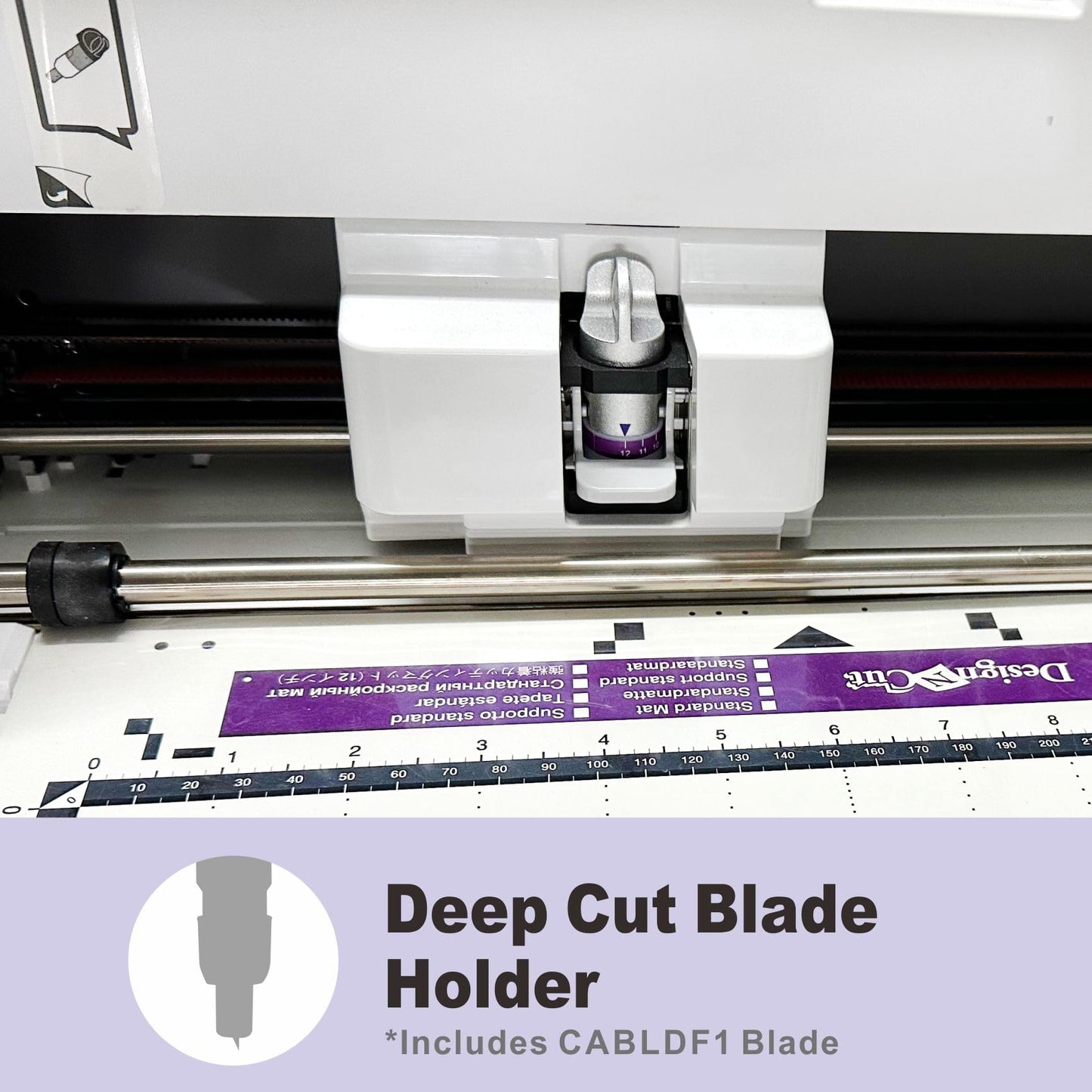 Dbwhole Deep Cut Blade Holder CAHLF1(Includes CABLDF1 Blade) for Brother Cutting Machines, Precision Constructed Metal Knife Block and Durable Cutting Knife