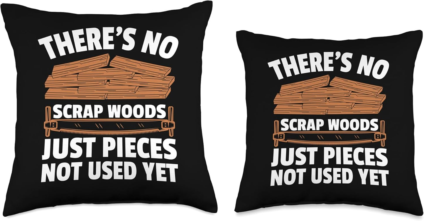 Woodworking Design Throw Pillow for Men and Women Woodworker Wood Tools