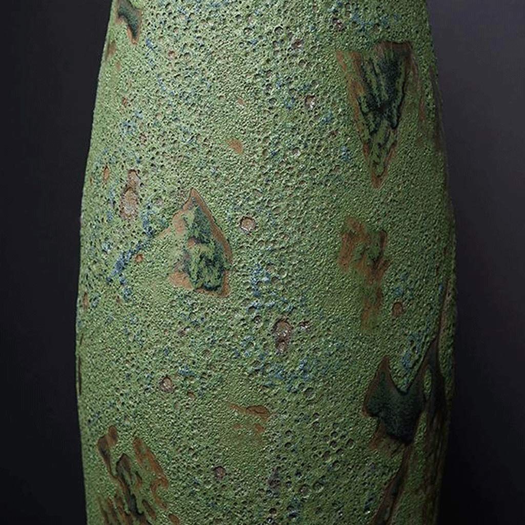 sdneNest Floor Vase Ceramic Handcrafted Living Room Porch Ornaments Dry Flower Arrangement 60cm*13cm*13cm.