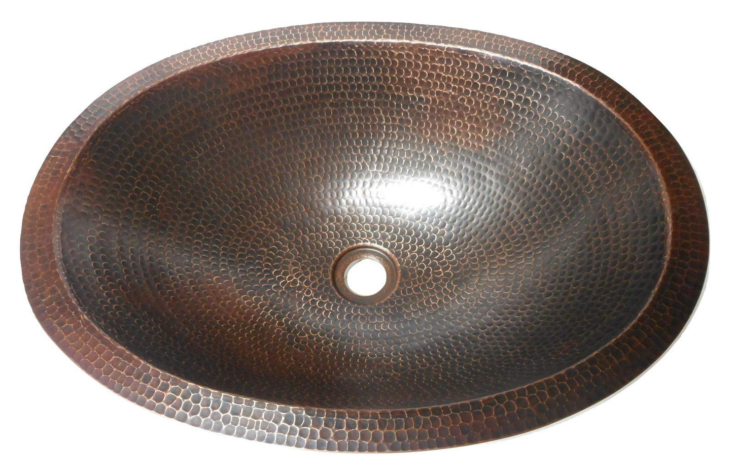 Simply Copper 19" Oval Brushed Sedona Copper Bathroom Sink Under Mount or Drop In