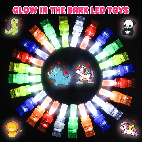 28PCS LED Finger Lights Valentines Day Gifts for Kids School Classroom Valentine Exchange Cards for Toddlers Boys Girls Class Valentine’s Day Gift Light Up Party Favors Treat Goodie Bags Stuffers Bulk