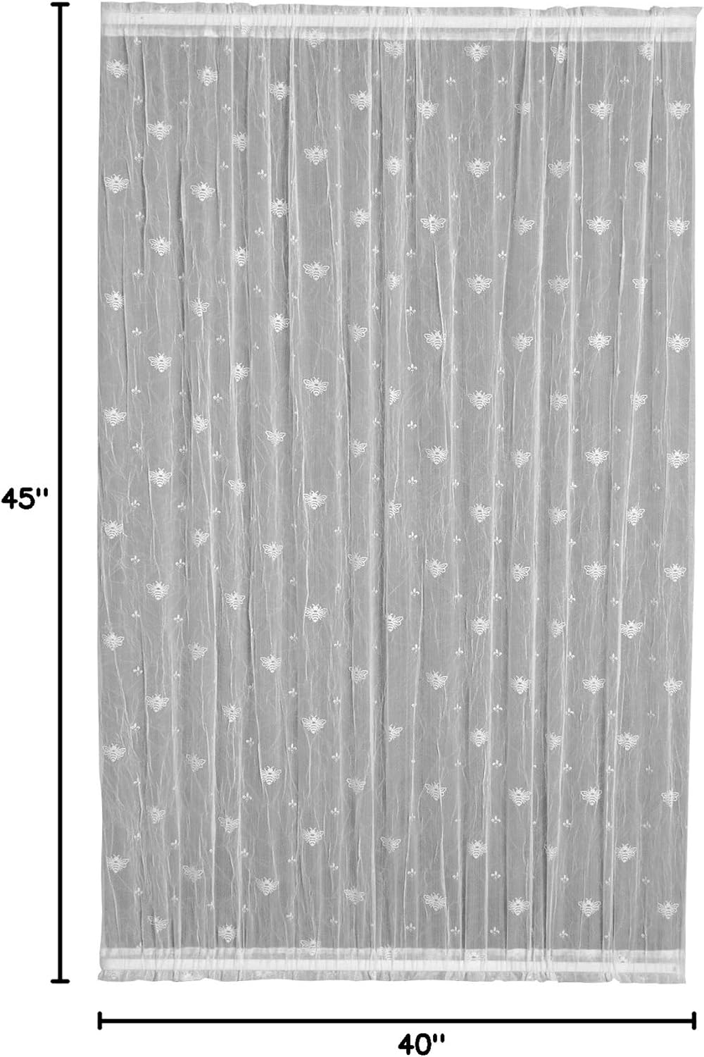 Heritage Lace Bee Door Panel, 45 by 40-Inch, White, 7165W-4540DP