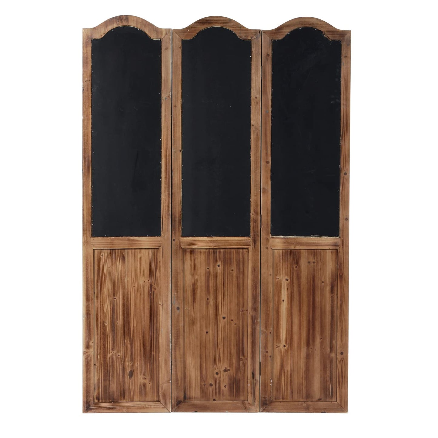 Solid Wooden 3 Panel Room Dividers and Folding Privacy Screens, Handcrafted Rustic 6Ft Tall Room Divider Wall, Wood&Linen Unique Freestanding Room Partition White, Privacy Panel for Bedroom Outdoor