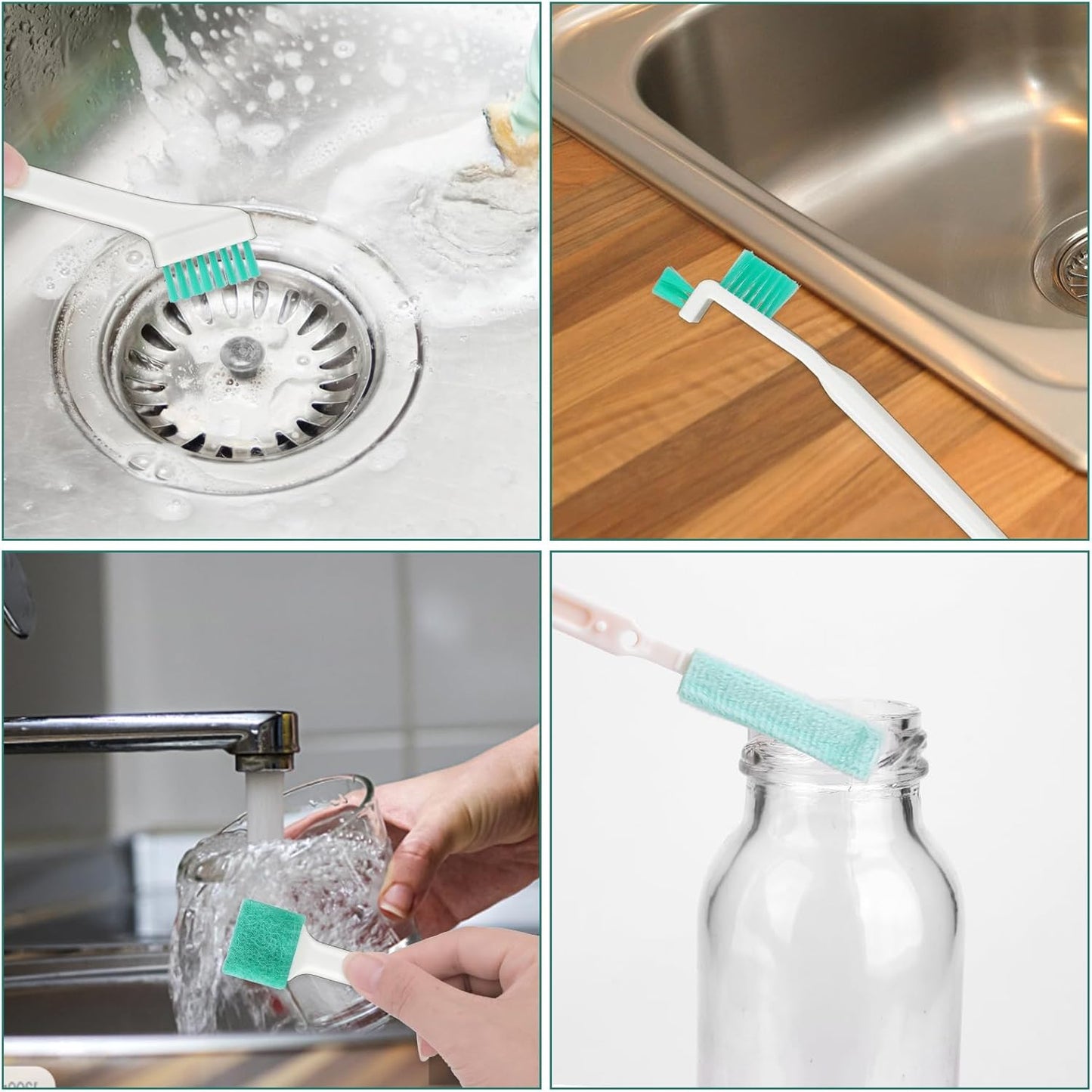 8Pcs Detailed Cleaning Tool Set, Small Cleaning Brushes for Household, Tiny Scrub Cleaner Brush for Window Groove, Car,