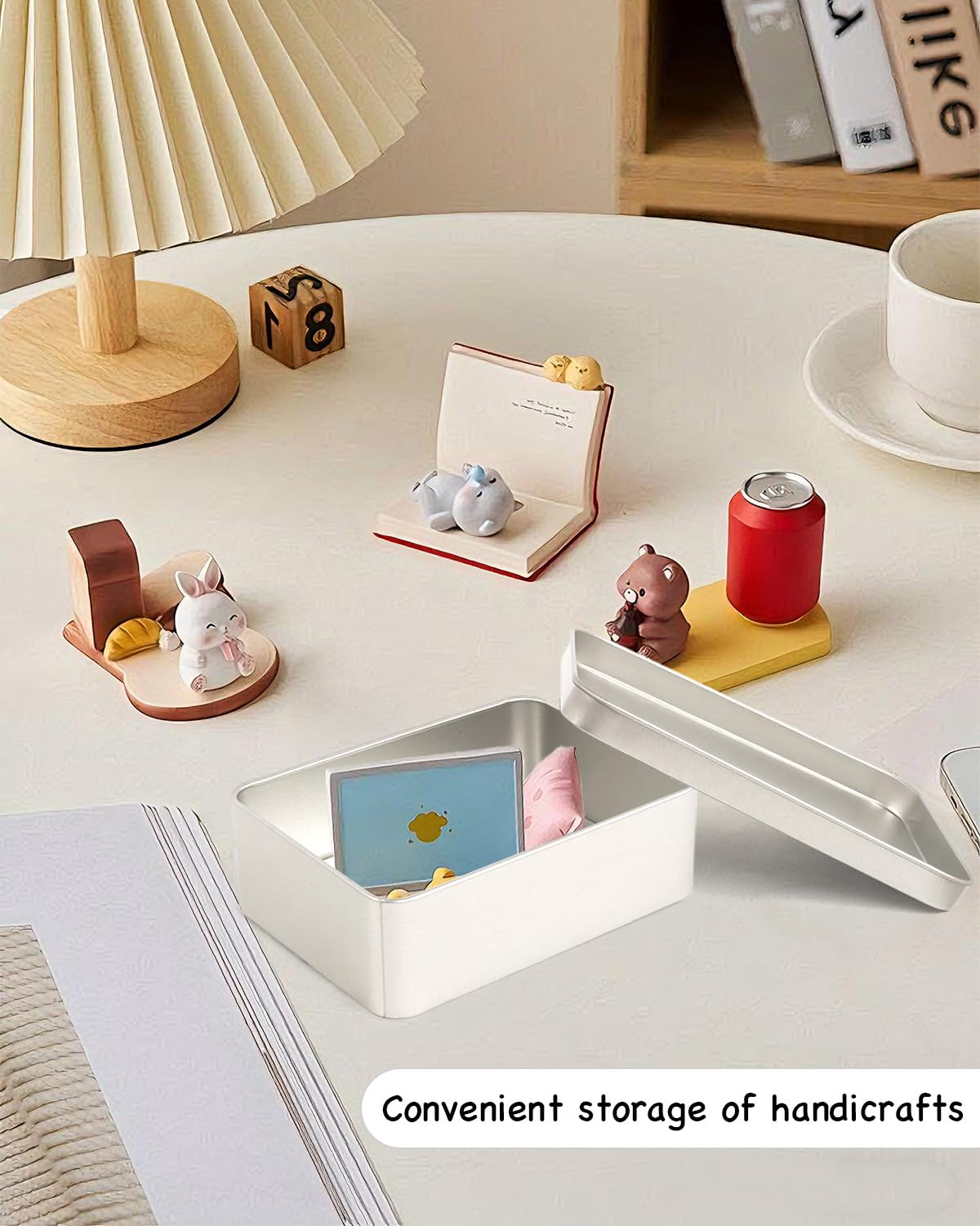 Wuqoioo Metal Tins Box With Lid, 8 Pack Cookie Tins With Lids Tin Containers With Lids For Treats, Gifts, Favors, Candle And Crafts (4.92 x 3.54 x 2.36)