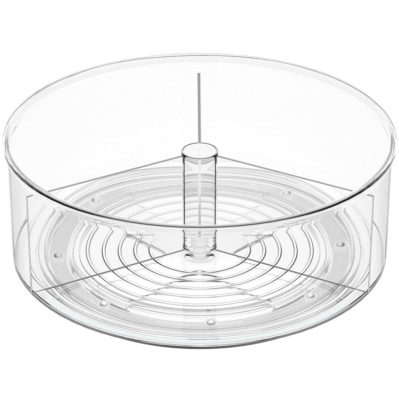 Divided Drink Packet Organizer, Largr Rotating Clear Lazy Susan Turntable for Powdered Drink Mix, Water Drink Packet Holder, Water Flavor Packet, Coffee, Tea – Space-Saving Countertop Organizer