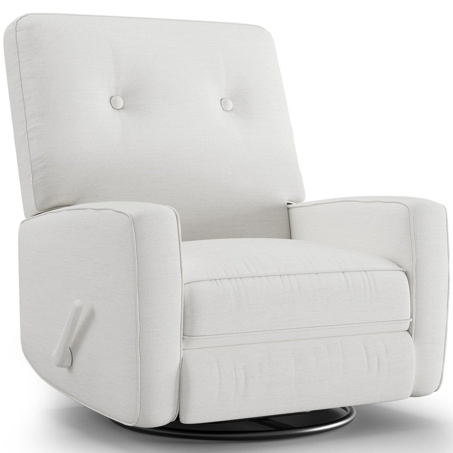 Garvee Nursery Recliner Chair, 360° Swivel Rocking Glider Chair for Adults with Adjustable Backrest & Footrest, Cozy Linen Upholstered Armchair for Living Rooms, Bedrooms, Apartments, Beige