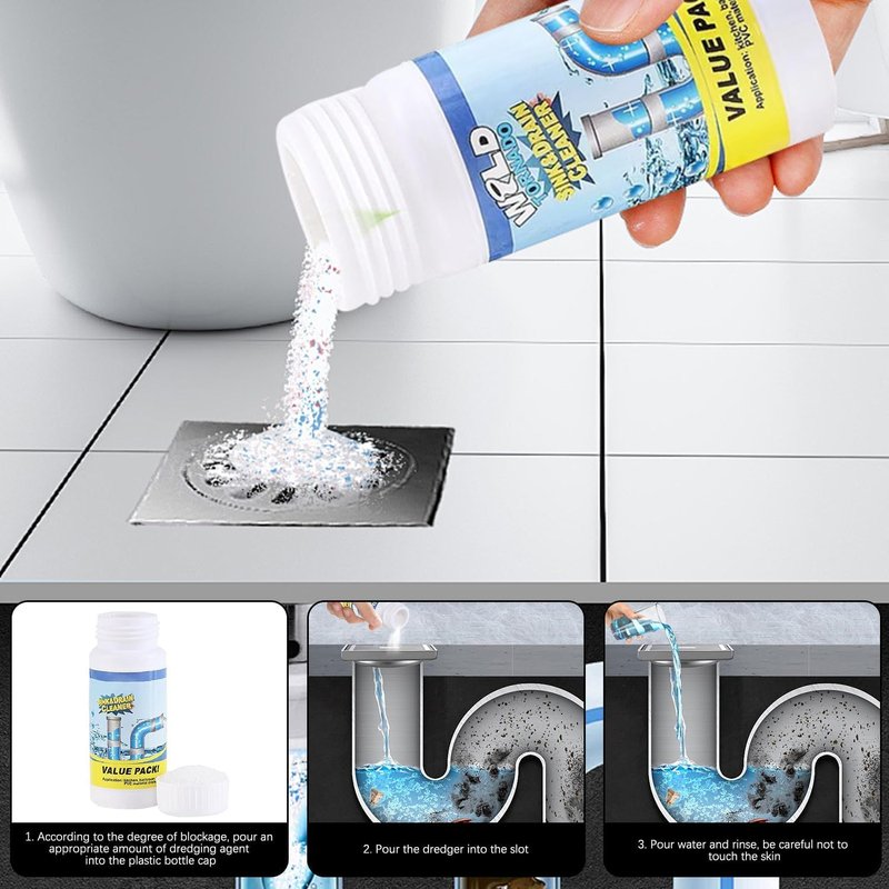 4pc Wild Tornado Pipe Dredge,Powerful Sink Cleaner for Kitchen Toilet Pipeline Quick Cleaning Tool- Wild Tornado Pipe Cleaner
