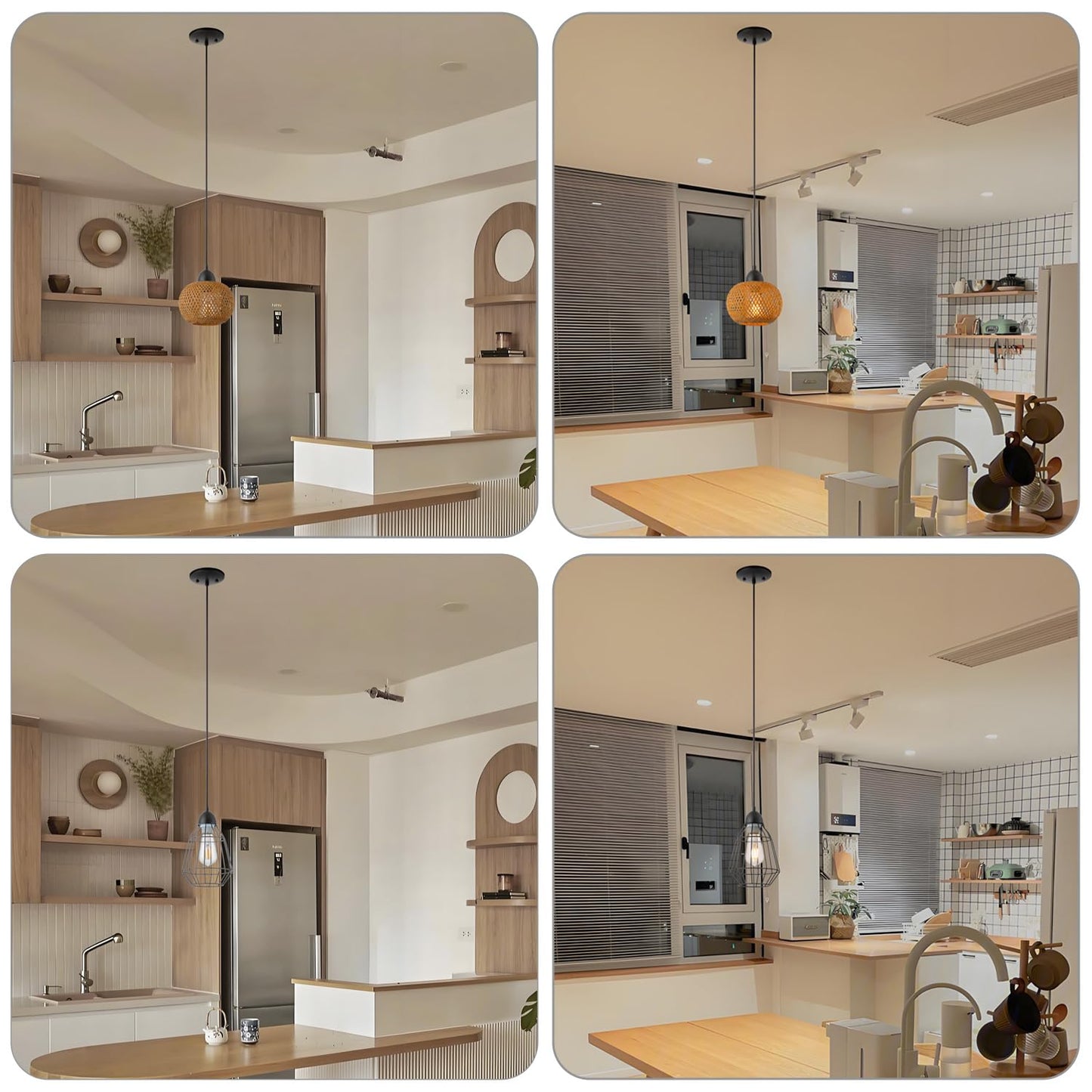 SIXZOONM Small Pendant Light Kit - ORB, DIY Make Farmhouse & Modern Kitchen Island Pendant Lights, Hanging Light Fixtures Ceiling Mount, Adjustable Height, 1 Pack(Shade and Bulb Not Included)