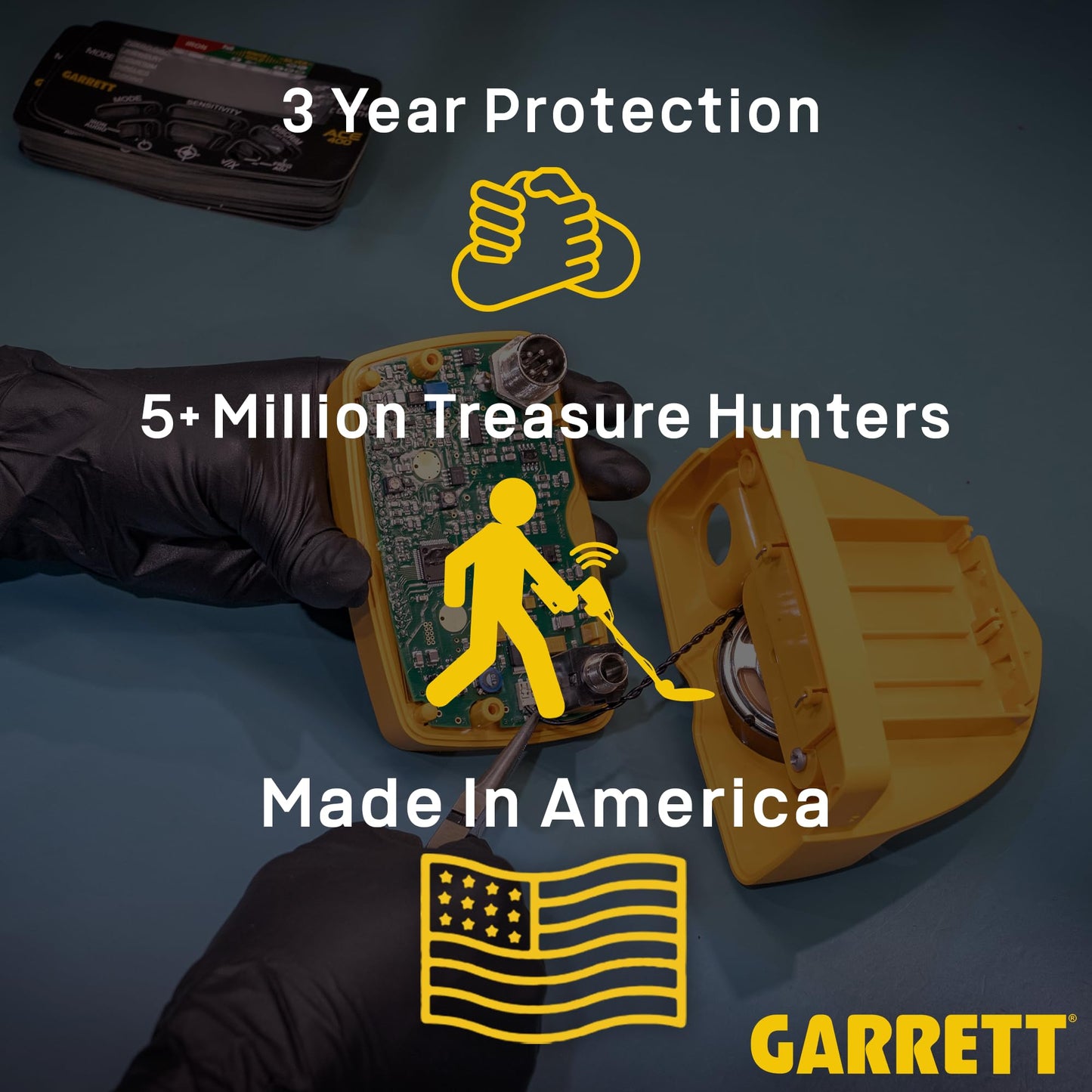 Garrett Metal Detectors Vortex VX5 - Made in the USA - Professional Metal Detector for Adults - Waterproof to 16 ft, 8.5” x 11” Searchcoil, Lightweight 2.9 lbs, Upgradable for Enhanced Performance