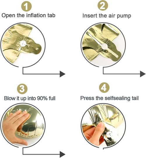 Light Gold Number 6 Balloon - 40 Inch Giant Foil Decoration for 6th Birthday Party Supplies