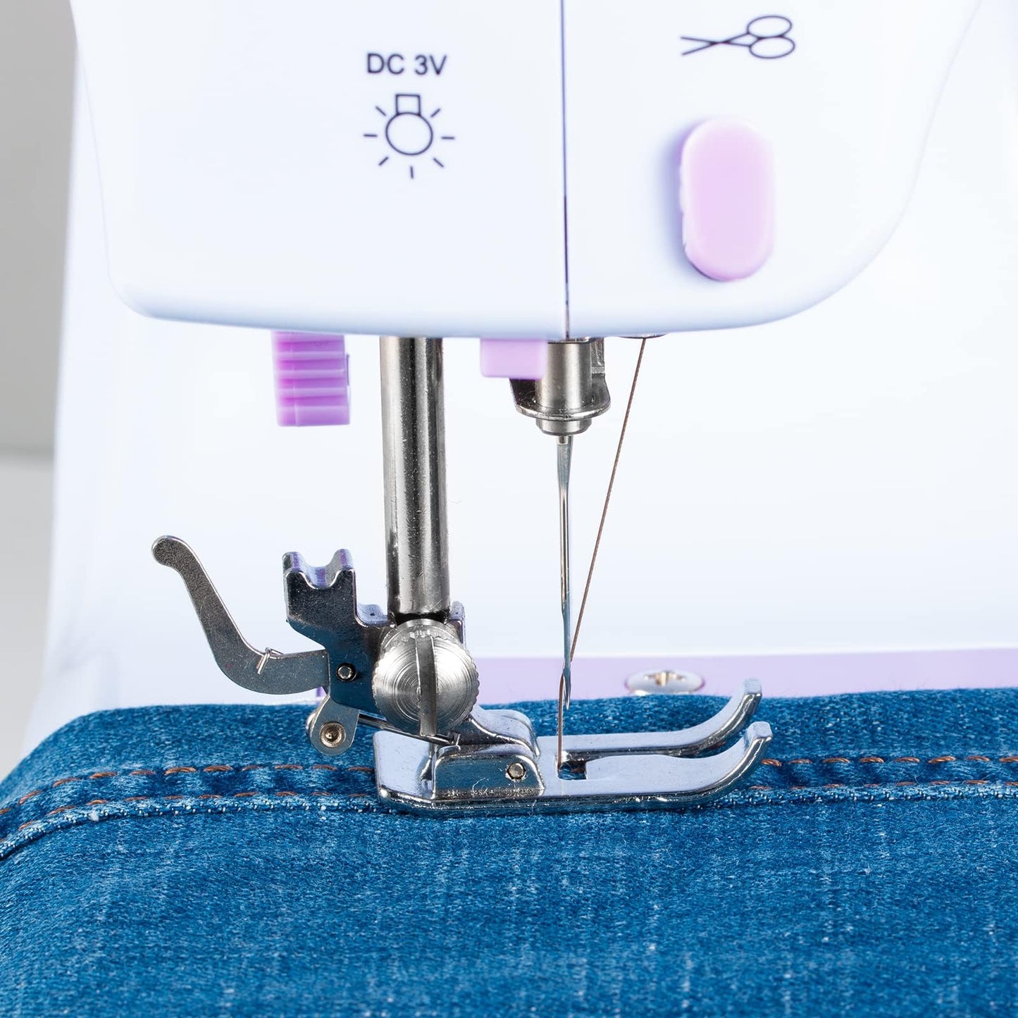 Sewing Machine with Extension Table, Mini Sewings Machines Portable Electric Sewing Machine, 12 Stitches Sewing Machines with LED Light, Sewings Accessory Kit, Ideal for Clothing, Pillowcases, Sheets