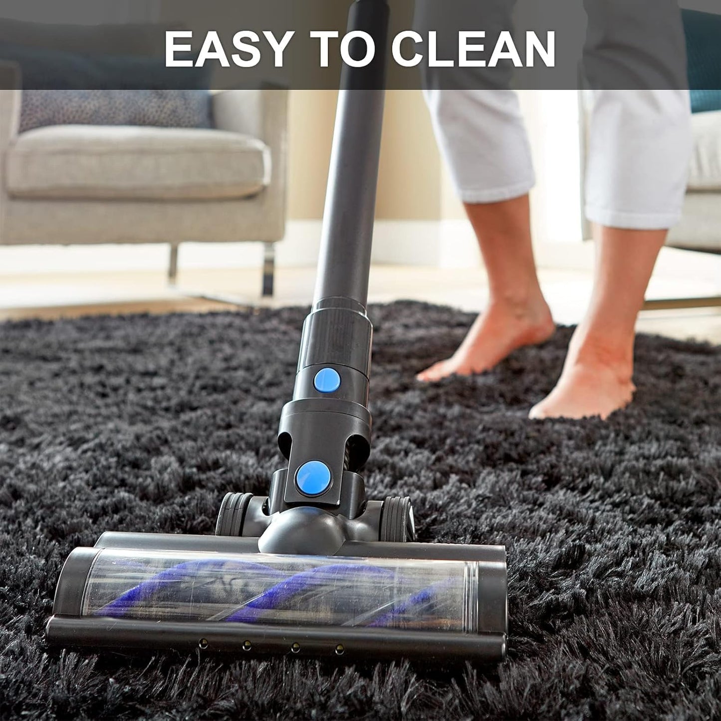 Ophanie Black Area Rug - Fluffy Shaggy 5x7 Carpet for Living Room & Bedroom Decor