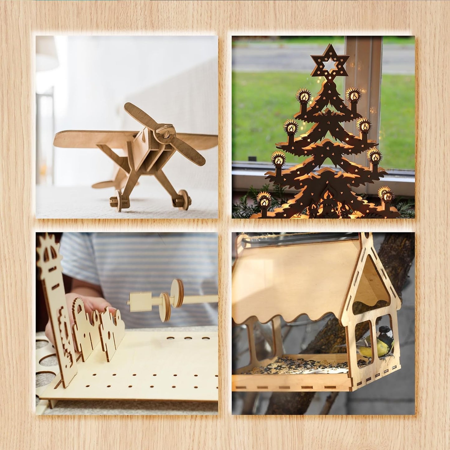 12 Pack Basswood Sheets 1/8x16x16 Inch, Unfinished Wood for Crafts, 3mm Basswood for Laser Cutting Engraving, Wood Burning, Architectural Models, Plywood Board for Painting. (16x16x1/8inch)