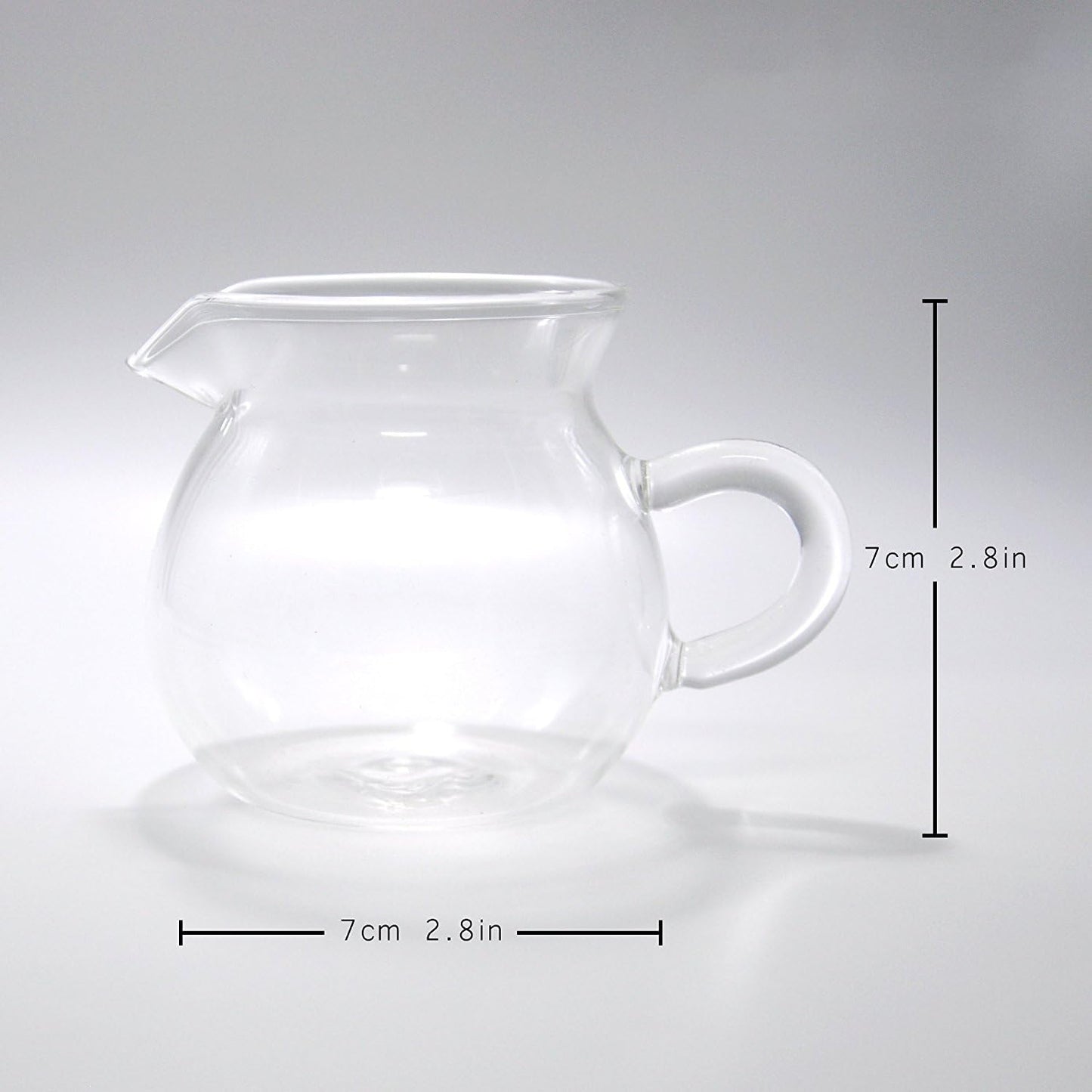 ELITEA Clear Glass Milk Tea Serving Pitcher, Cream Pitcher, 200ml / 7 fl.oz for Tea Coffee