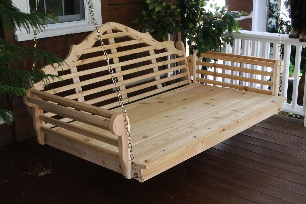 A & L Furniture Marlboro Swing Bed, Unfinished