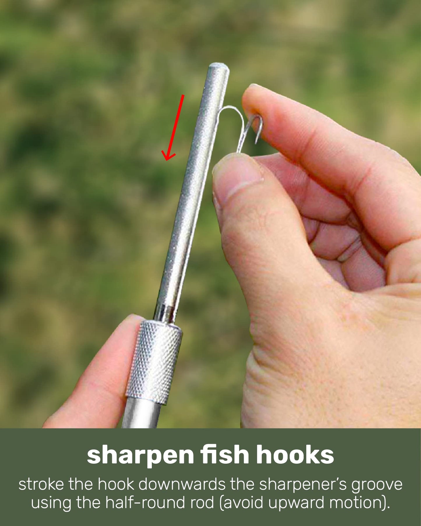 Wamery Serrated Knife Sharpener - Retractable Diamond Rod Pocket Sharpener for Serrated & Straight Blades - Multifunctional Sharpening Tool for Outdoor Kitchen Fishing Hunting (Silver)