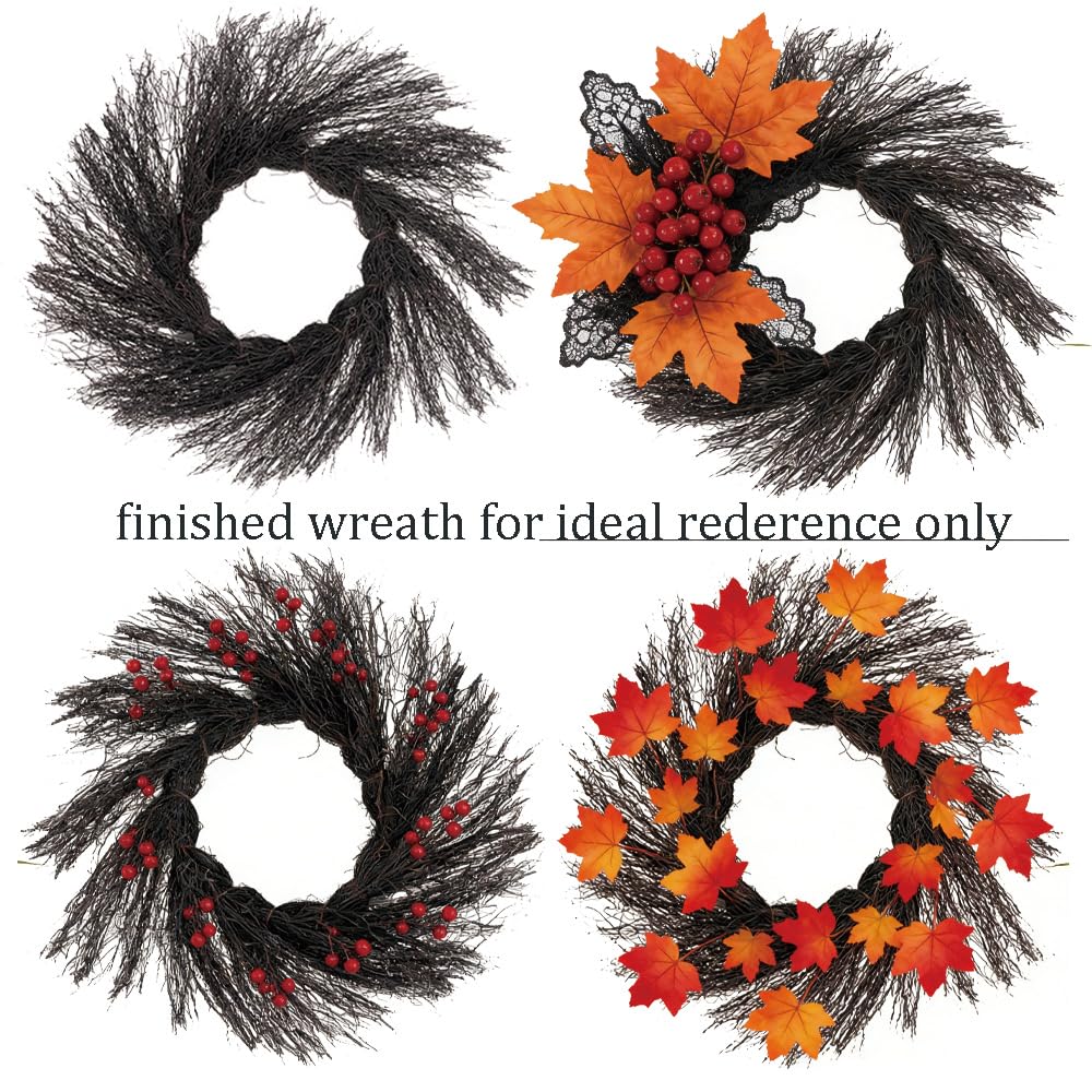 Doulewin 2PCS 16 inch Artificial Plastic Sun Vine Wreath Base Craftsmanship, Rustic Plain Twig Wreath Making Supplies Base for Decor