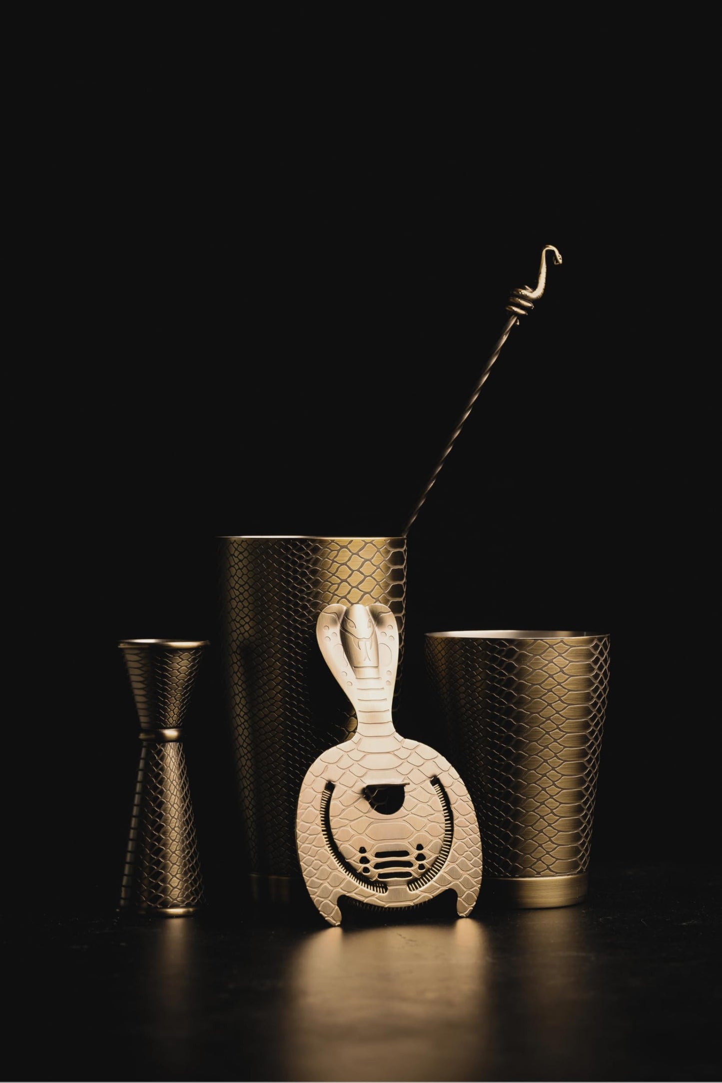 Venym by Barfly Basic 5 Piece Cocktail Set - Antique Brass