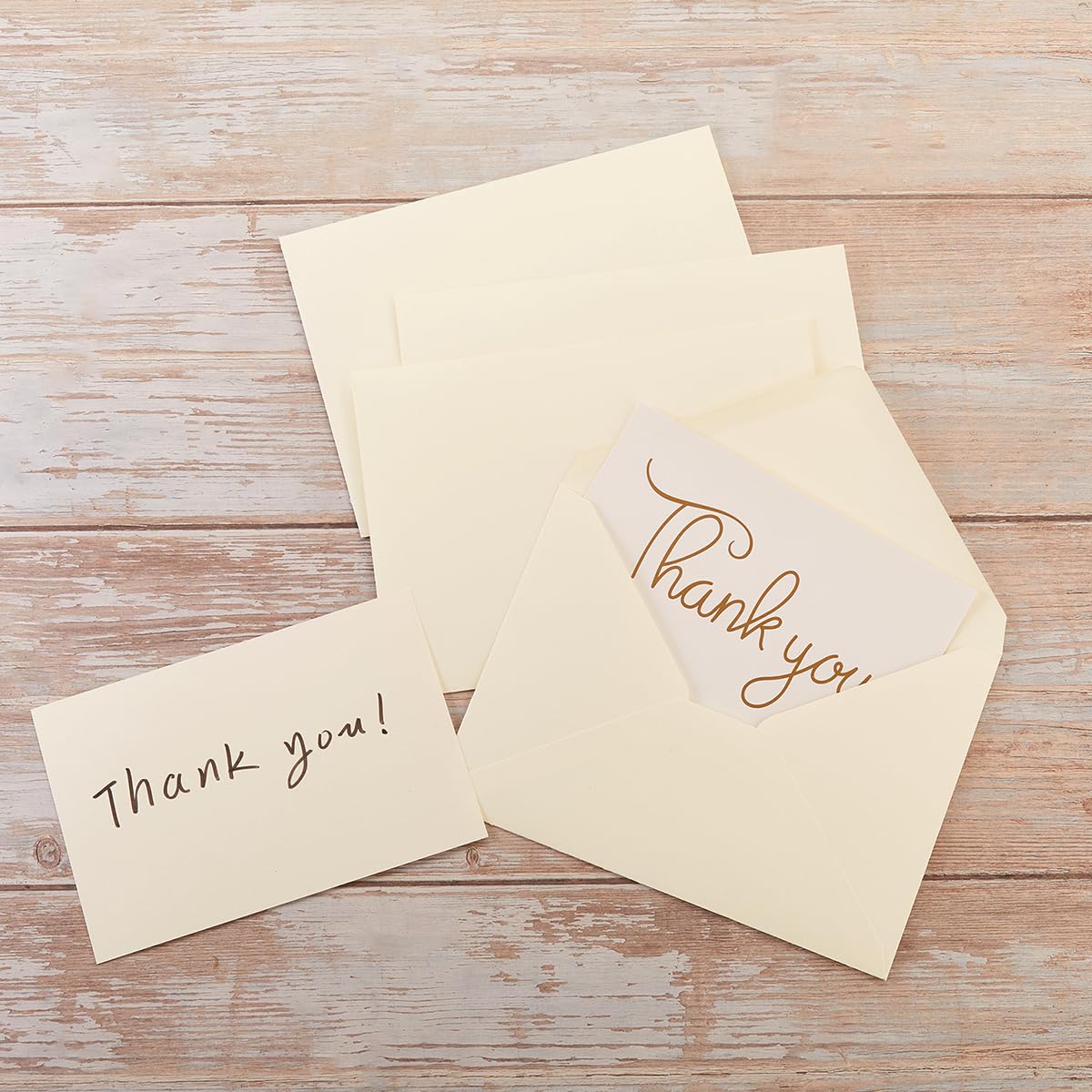 100 Pieces A7 Envelopes 5x7 Cream Color, 5.24 x 7.24 Inches