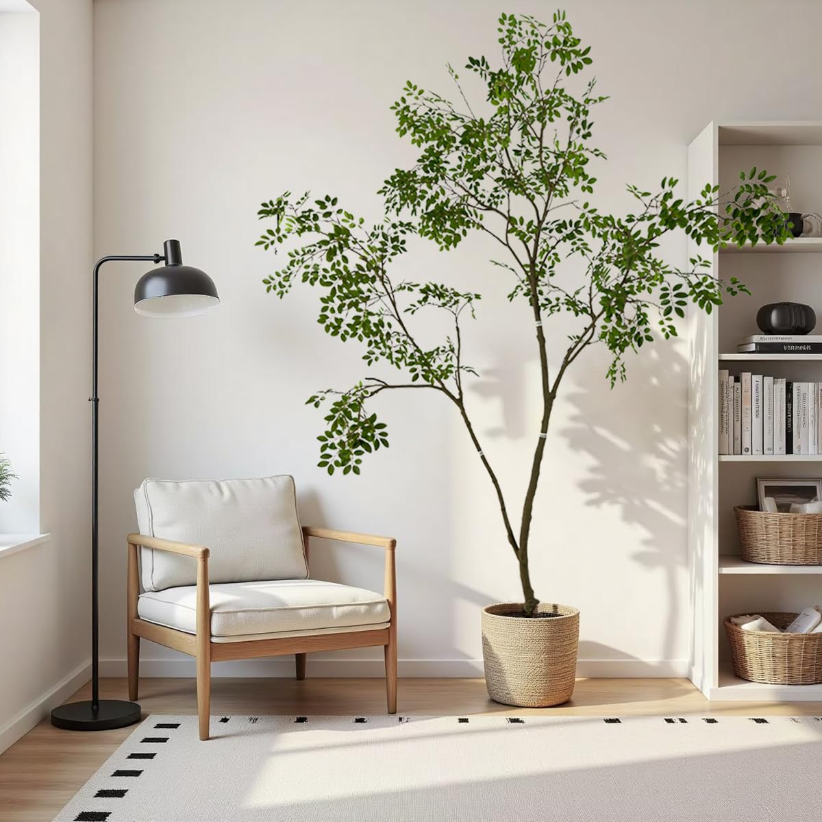 AfanD Artificial Elm Tree Faux Elm Tree 9ft Tall Fake Plant in Pot Fake Silk Tree Faux Plants Indoor
