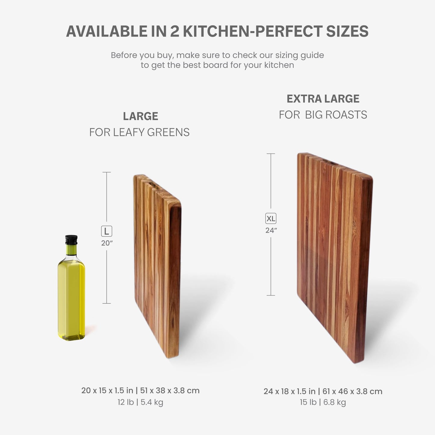 Teakhaus Cutting Board - Extra Large (XL) Wood Cutting Board with Grip Handles - Holiday Gift Ideas for Men and Women - Gift-Ready, Reversible, Edge Grain Wood, Knife Friendly - FSC Certified