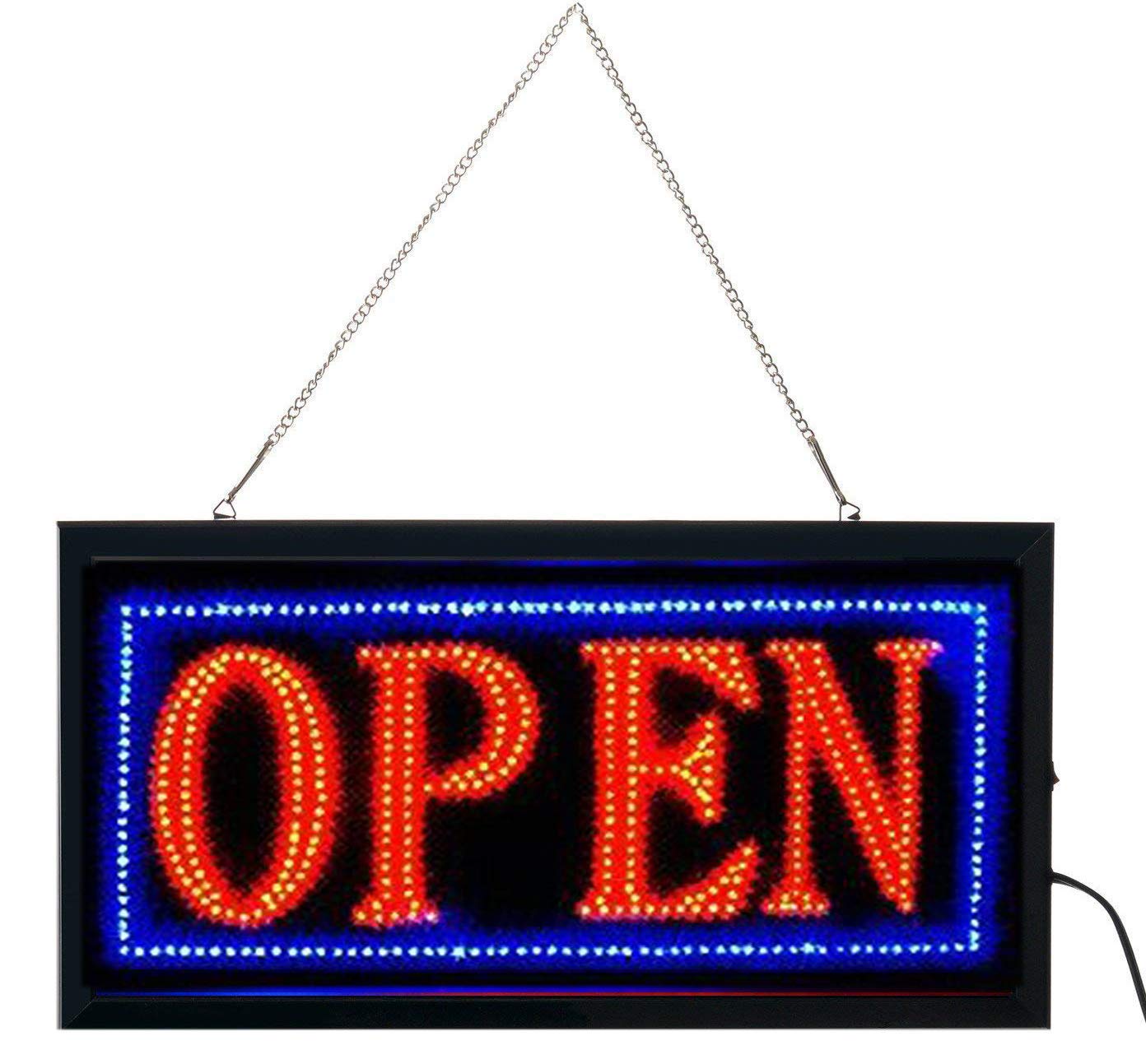 High Energy Efficiency (More LEDs Less Power) Open Sign Vivid Attention Catcher Animated LED Neon Business Light Classic Look (LN32)