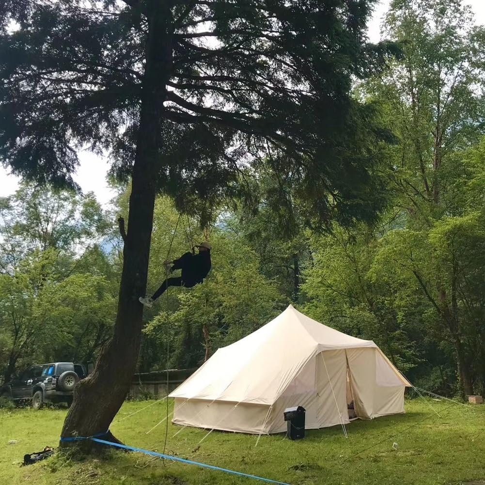 Dream House Large Spacious Outdoor Waterproof Cotton Canvas 4 Season Camping Tent for 10 Persons