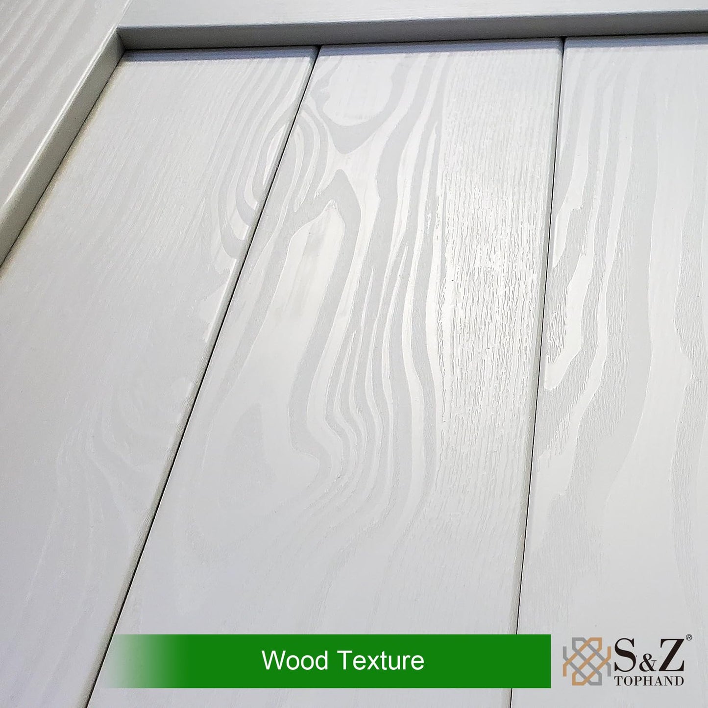 S&Z TOPHAND® 50in x 84in MDF Barn Door with 10FT Sliding Door Hardware Kit, Solid Barn Door Slab Covered with Water-Proof PVC Surface.(White)