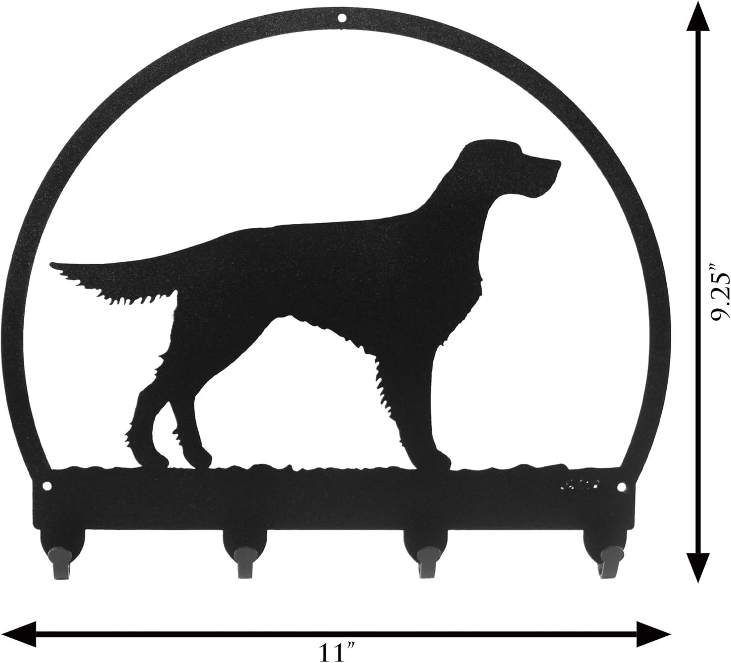 SWEN Products Gordon/English Setter Metal Key Chain Hanger, Leash Holder