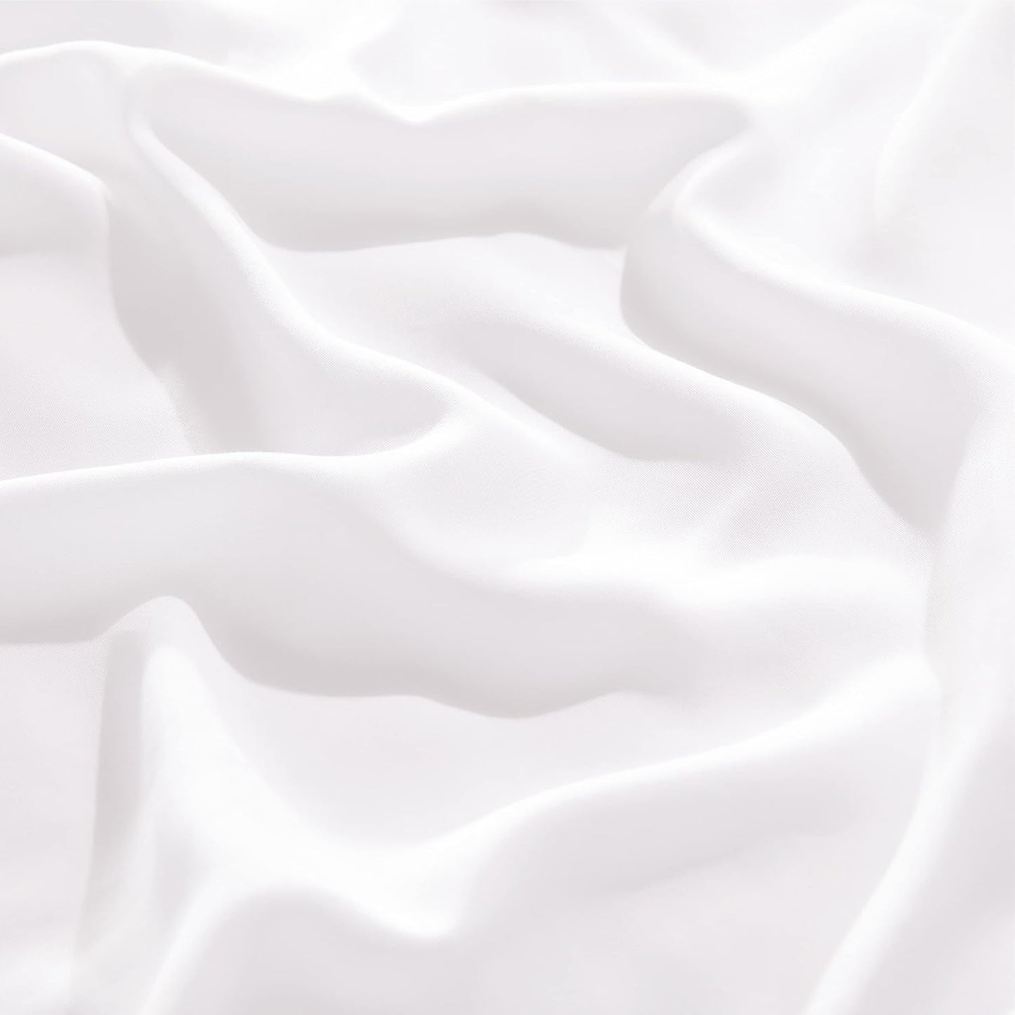 Bedsure King Size Sheet Set - Cooling Rayon Bamboo Sheets | Soft, Breathable & Luxurious White Bedding