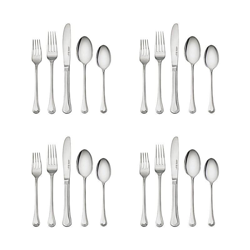 HENCKELS Astley 20-piece Flatware Set, 18/10 Stainless Steel, Silver