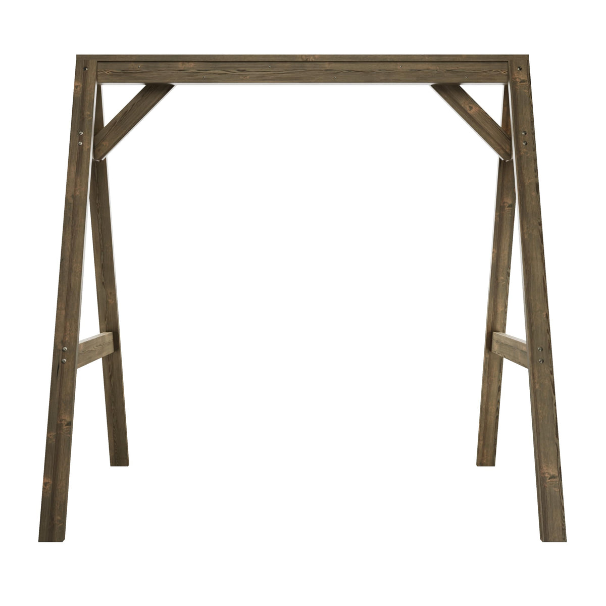 Amish Casual 4/5 Foot A-Frame Porch Swing Stand in Dark Walnut Stain - Treated Wood Outdoor Stand for Swings, Made in The USA by Amish Craftsmen