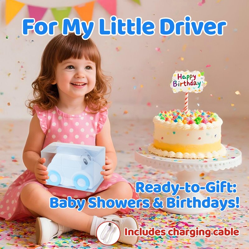 GAGBC Car Night Light for Kids, Tap Control, Color Change, 15/30/60 Min Timer, Dimmble, USB-C Rechargeable Squishy Night Light, Cute Night Lamp for Boys, Girls (car)