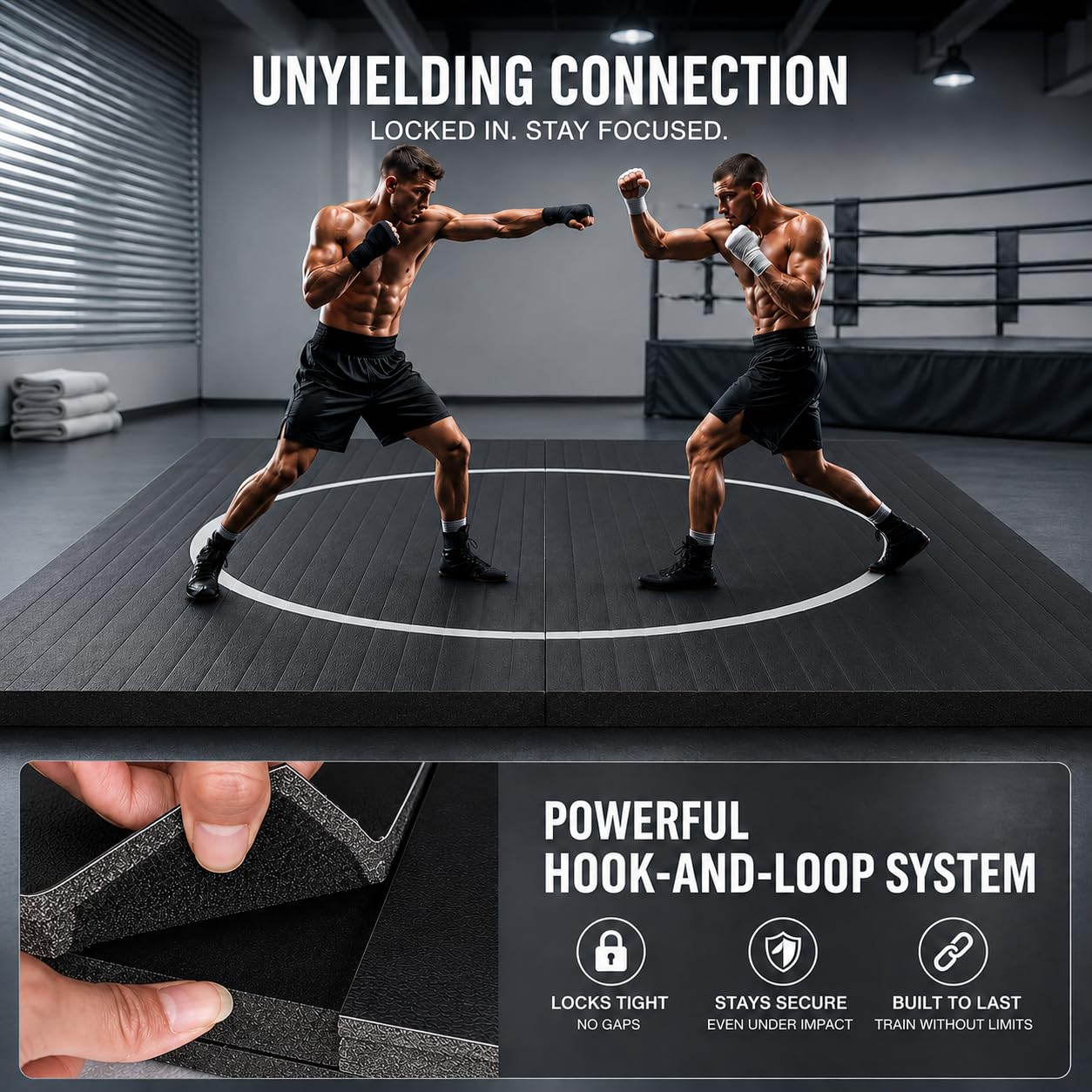 BELINOVA 10x10/10X6.6 Heavy-Duty Martial Arts Mat for Home Gym – Flexi-Roll MMA, Wrestling & BJJ Jiu Jitsu Padded Flooring – Anti-Slip, Tear-Resistant High-Impact Foam