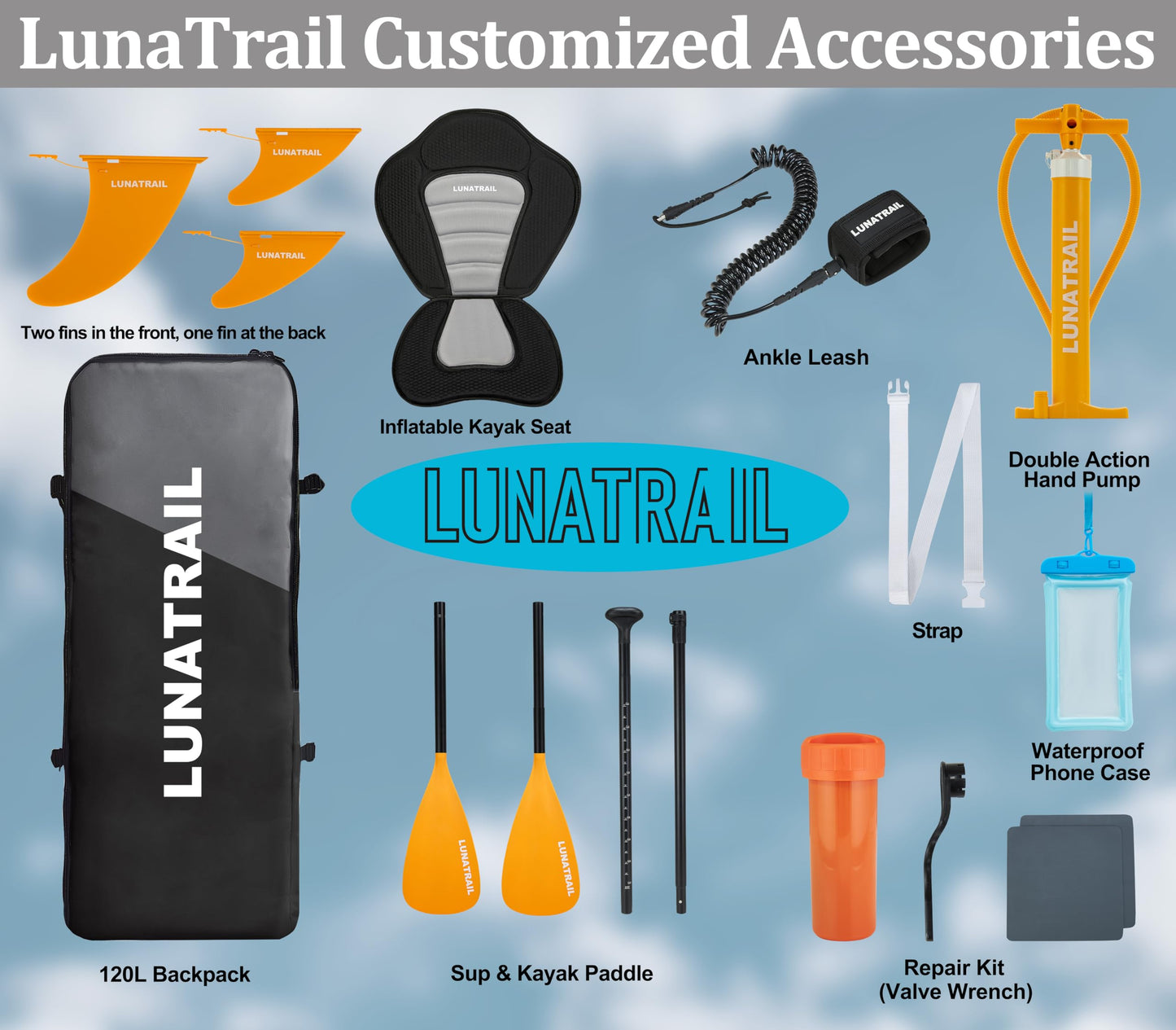 【11'×34"】 Extra Long/Extra Wide Premium Inflatable Stand Up Paddle Board (SUP) – Portable & Lightweight for Yoga, Surfing, Family Fun | Complete Kit with Paddle, Pump, Bag | Durable Design