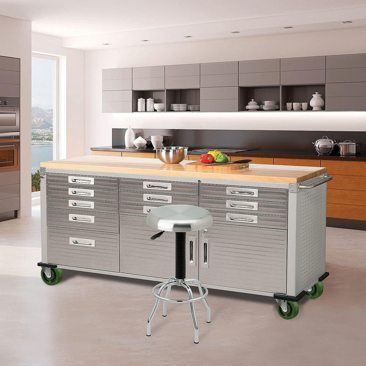 4 Inch High Temperature Casters Wheels, Oven-Safe Bakery Rack Casters, -20°F to 550°F, Heavy Duty 1400 lbs Capacity, Baking Essential (12 Swivel)