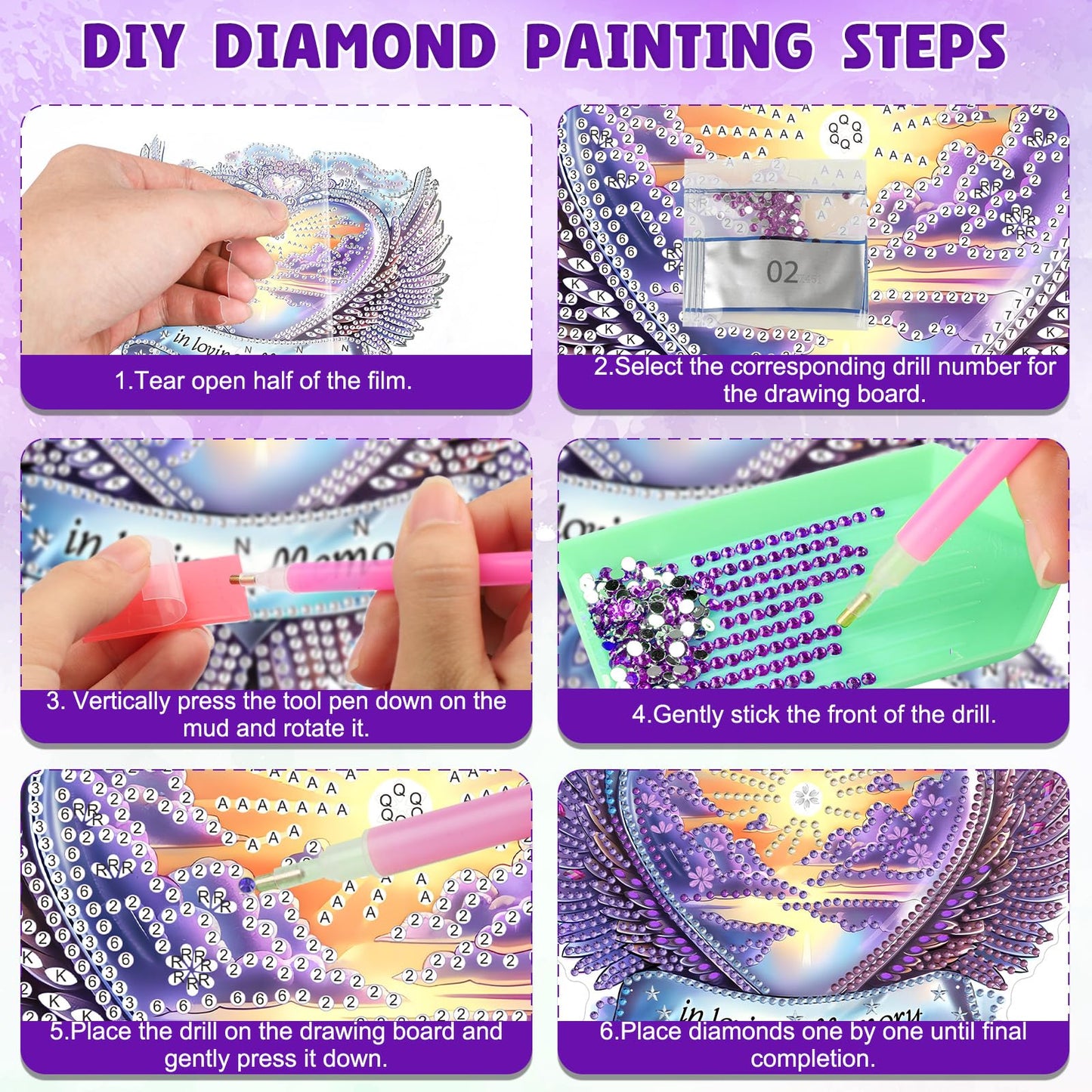 DOMROM Diamond Art Hanging Kits for Adults, Heart Special Shaped Diamond Painting, Gem Art Suncatchers Ornament, Rhinestone Decor for Home Garden Window Wall Decor