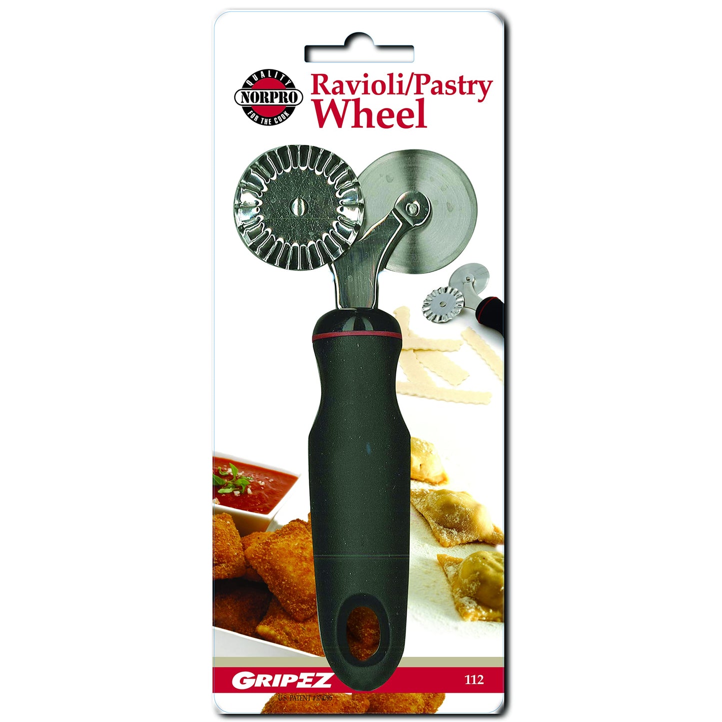 Norpro Grip-EZ Pastry/Ravioli Wheel, 1 piece, Black