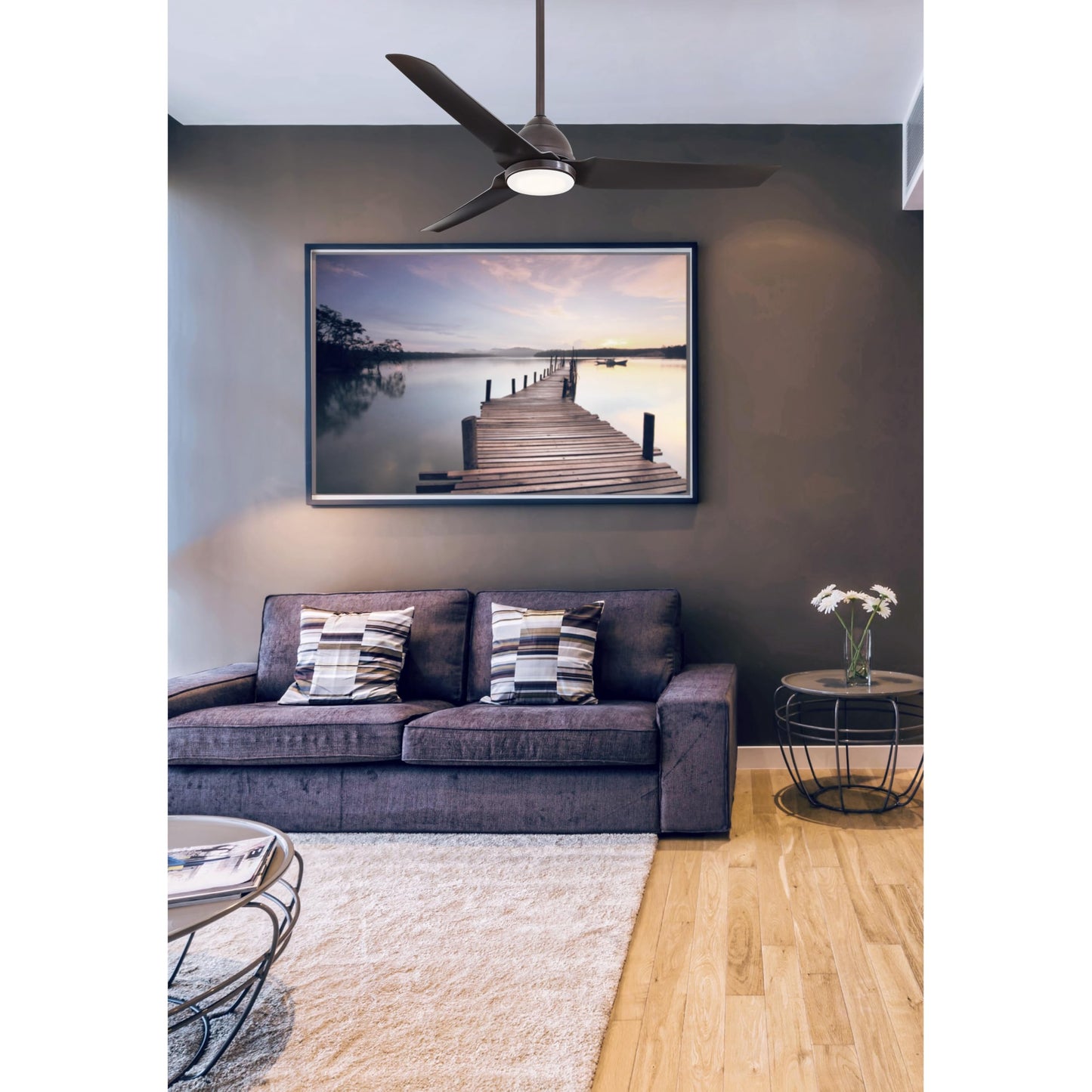 Minka-Aire F753L-KA, Java 54" LED Ceiling Fan, Kocoa Finish
