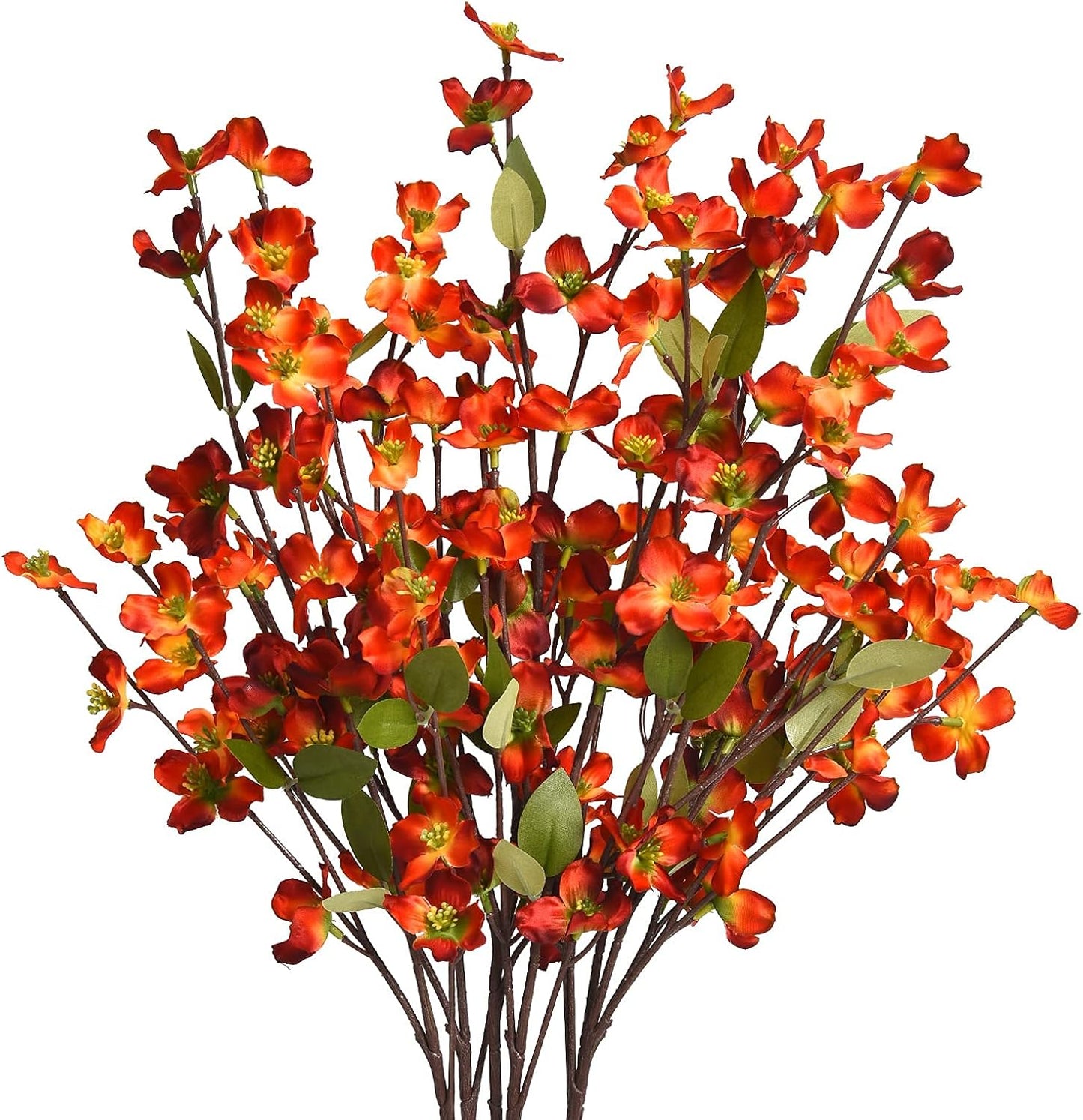 Artflower 6 Pack Artificial Silk Plum Blossom 23.6’’ Fake Flower Stems for Table Centerpieces Home Wedding Decoration