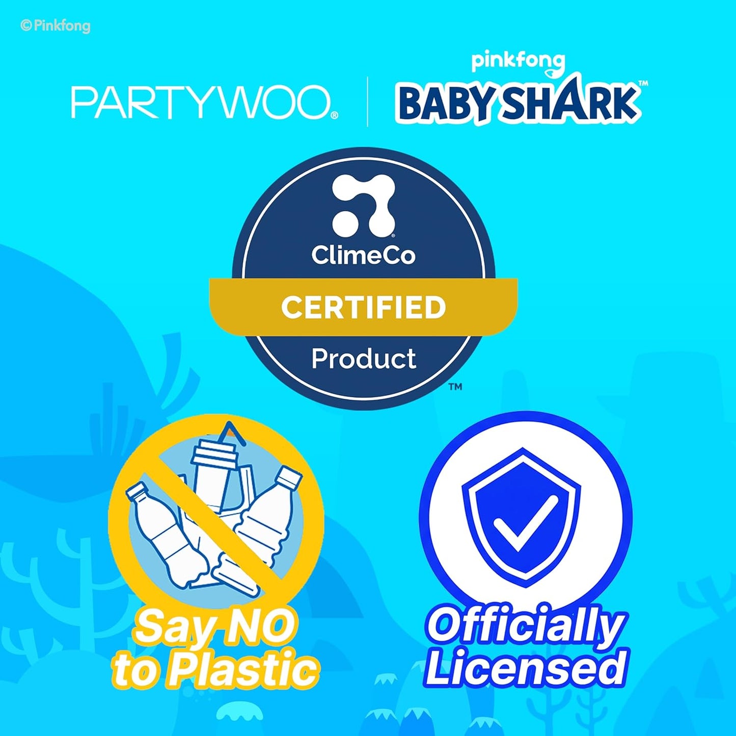 Baby Shark | PartyWoo 40-Inch Blue Foil Number 3 Balloon - Mylar Helium Birthday Decoration for Kids
