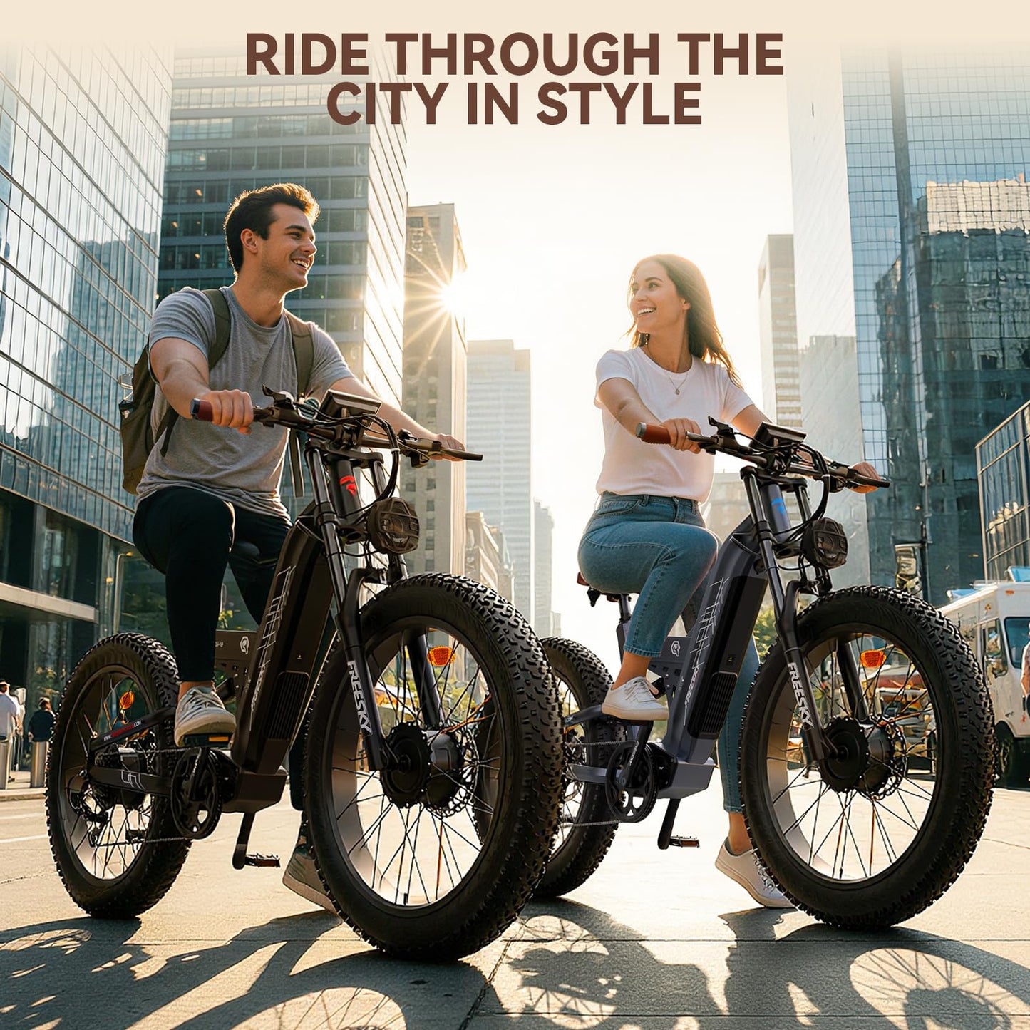 FREESKY 4000W Dual Motor Electric Bike for Adults, 40+MPH AWD Fast E-Bike, 48V 30AH Battery 120Miles Range, 26" Fat Tire Full Suspension Off-Road Mountain E Bike, Green Warrior