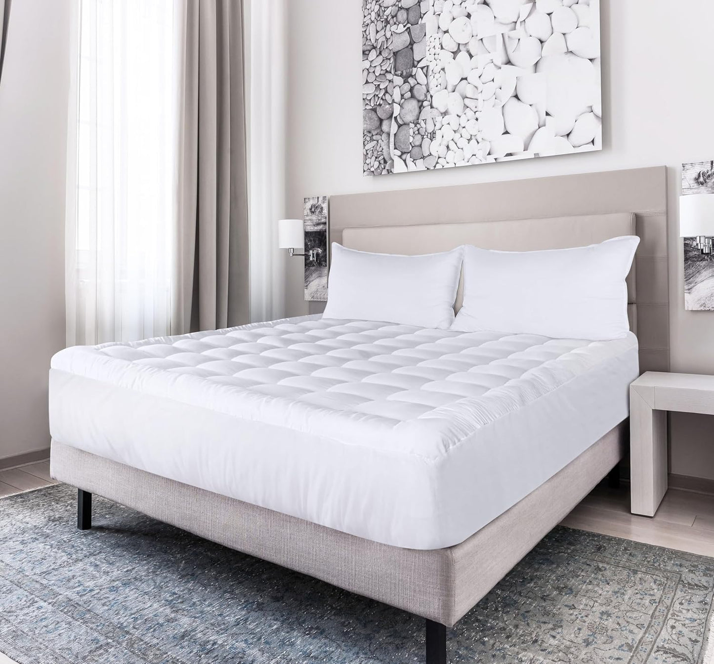Utopia Bedding California King Mattress Pad - Fitted Premium Protector Cover Deep Pocket up to 16 Inches (72x84, White)