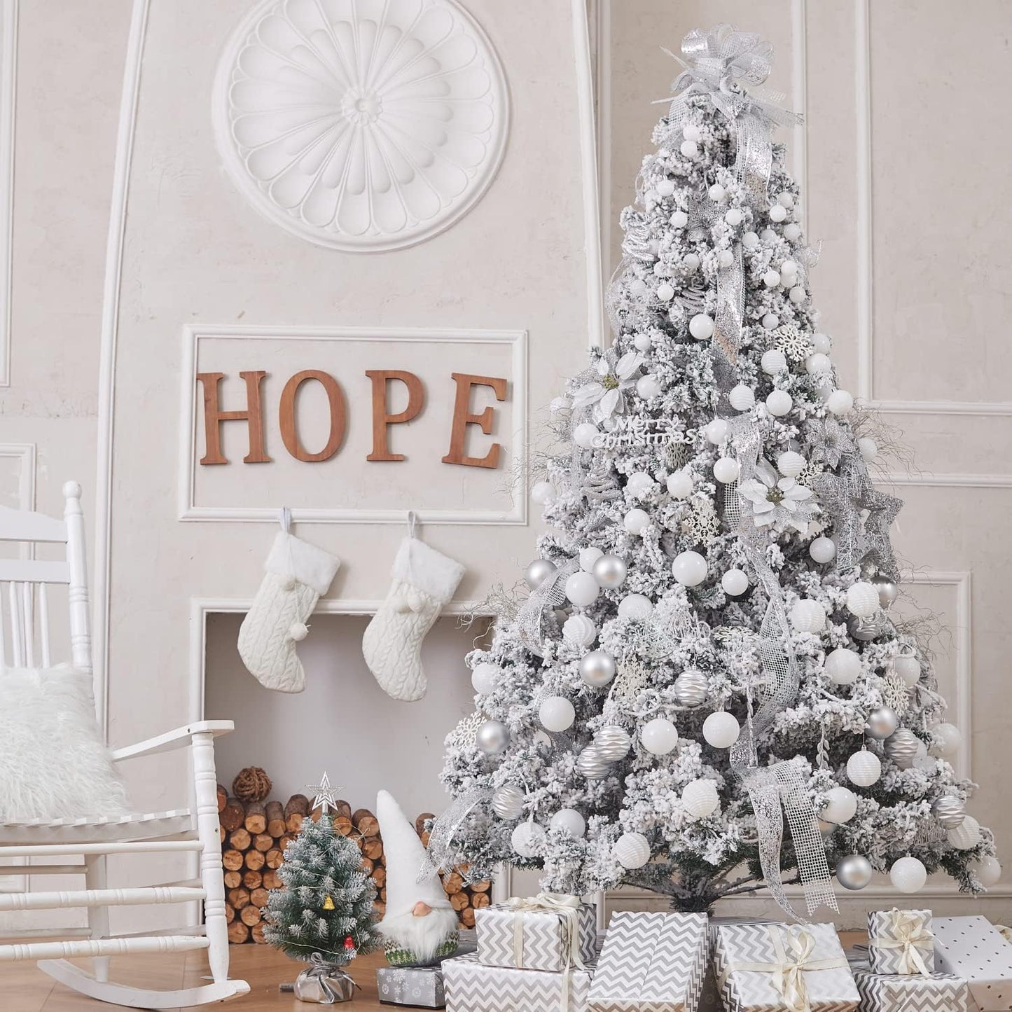 XmasExp 16ct Christmas Balls Ornaments, Shatterproof Large Hanging Ball Decorative Xmas Balls for Holiday Wedding Party
