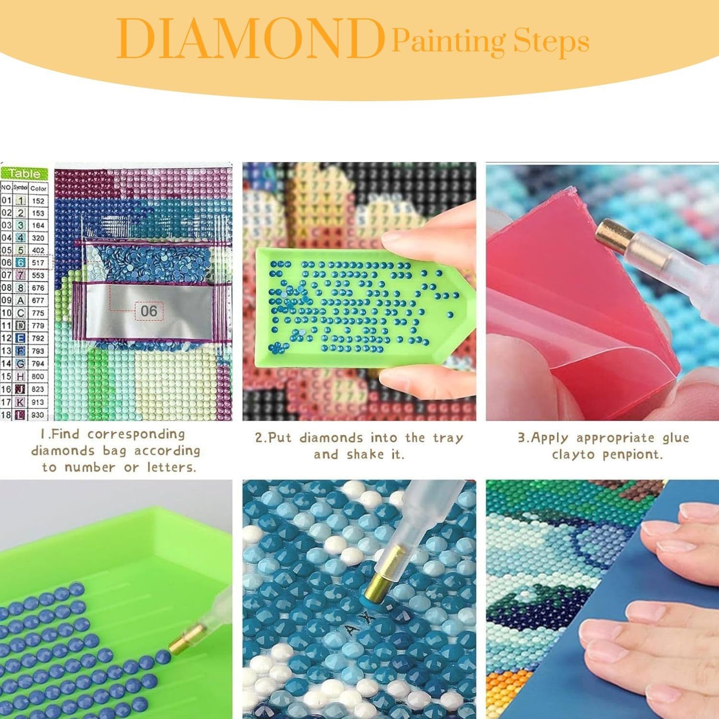 DAZZLEDOTS Diamond Art Kits for Adults, 4 Pack Grandmas Diamond Painting Kits for Beginners DIY 5D Full Round Drill Diamond Dots Gem Art Crystal for Home Wall Decor Gifts 14x14 Inch