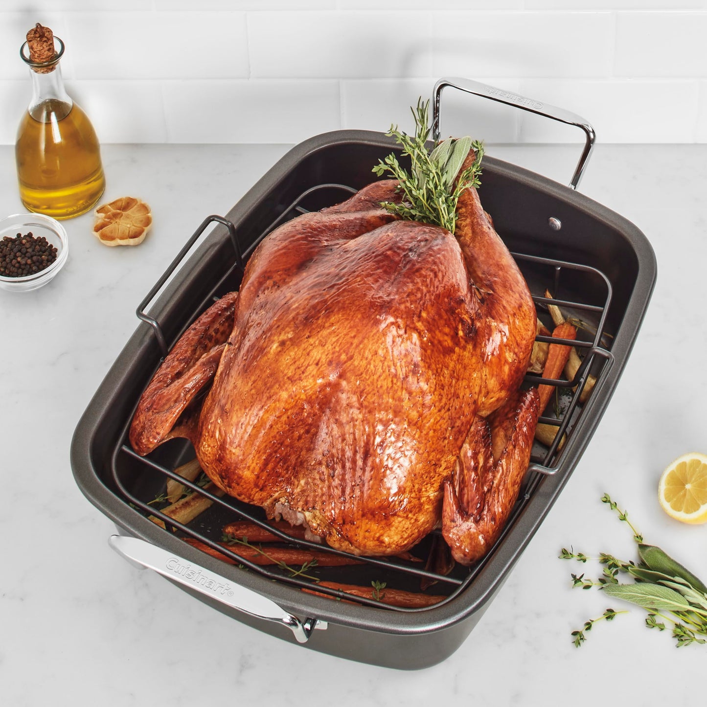 Cuisinart 16" x 12" Carbon Steel Non-Stick Roaster w/V-Rack