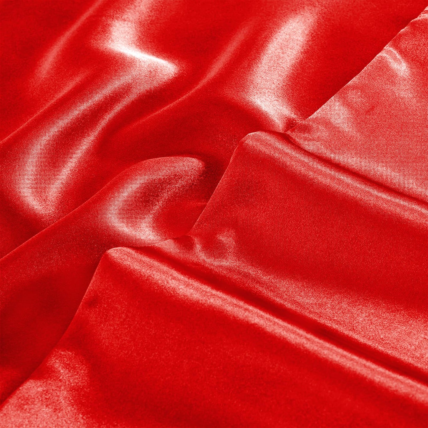 Aormenzy Satin Pillow Cases for Women Standard Size Set of 2, Red Satin Pillowcase for Hair with Envelope Closure Silky Pillow Covers Wrinkle, Fade Resistant (20x26 Inches)