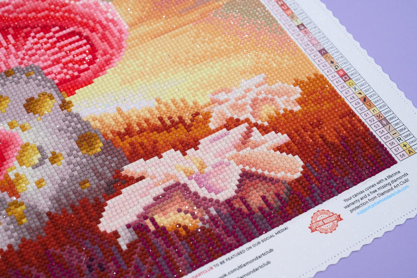DIAMOND ART CLUB Peach Mushroom Twilight Diamond Painting Kit, Fun DIY Crafts for Adults, Round Diamond Art Canvas, 14" x 13" (35.9 cm x 32.8 cm)